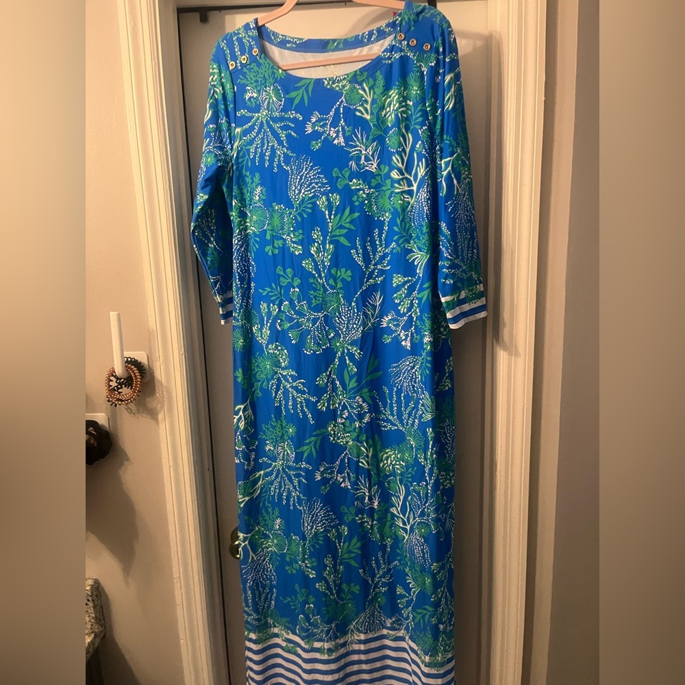 Lilly Pulitzer Vibrant Blue and Green Dress